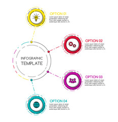 Fototapeta premium Business infograph with round hand drawn icons. Vector.