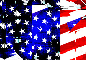 American flag textured composite