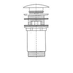 Wash basin click clack button plug draft