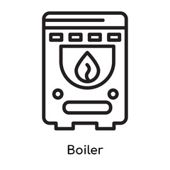 Boiler icon vector sign and symbol isolated on white background, Boiler logo concept