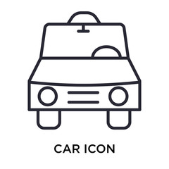 Car icon vector sign and symbol isolated on white background, Car logo concept