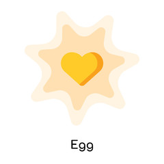 Egg icon vector sign and symbol isolated on white background, Egg logo concept