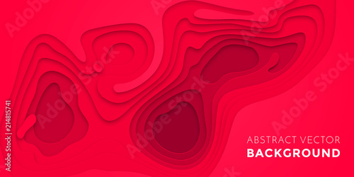 Papercut Geometric Topography Poster Or Paper Cut Liquid Geometric