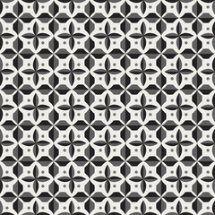 Decorative tiles Vector Seamless Pattern. Portuguese traditional style background. Abstract geometric texture.