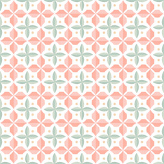 Decorative tiles Vector Seamless Pattern. Portuguese traditional style background. Abstract geometric texture.