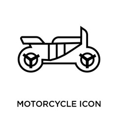 Motorcycle icon vector sign and symbol isolated on white background, Motorcycle logo concept