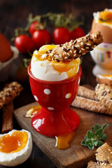  Soft-boiled egg with crisp bread
