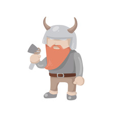 Sweden culture symbol vector illustration.  Swedish viking figure  isolated on white background.