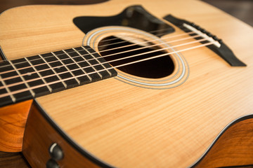 Fototapeta premium Braune Akustikgitarre