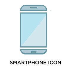 Smartphone icon vector sign and symbol isolated on white background, Smartphone logo concept