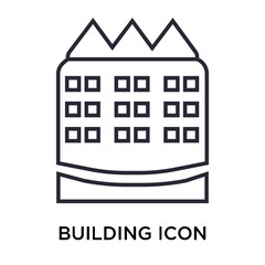 Building icon vector sign and symbol isolated on white background, Building logo concept
