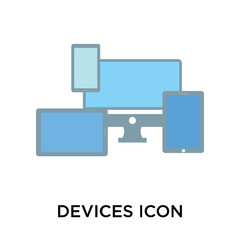 Devices icon vector sign and symbol isolated on white background, Devices logo concept
