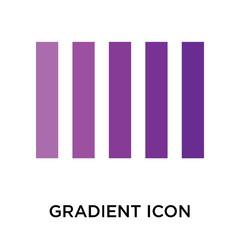 Gradient icon vector sign and symbol isolated on white background, Gradient logo concept