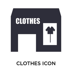 Clothes icon vector sign and symbol isolated on white background, Clothes logo concept