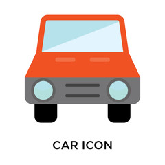 Car icon vector sign and symbol isolated on white background, Car logo concept