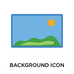 Fototapeta premium Background icon vector sign and symbol isolated on white background, Background logo concept