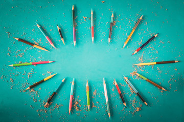 Around color pencil