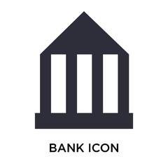 Bank icon vector sign and symbol isolated on white background, Bank logo concept