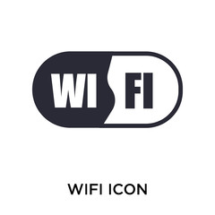 Wifi logo icon vector sign and symbol isolated on white background, Wifi logo logo concept
