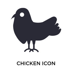 Chicken icon vector sign and symbol isolated on white background, Chicken logo concept