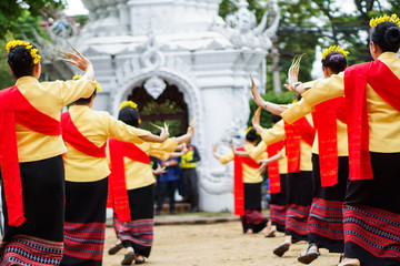 Fototapeta na wymiar Thailand traditional dance. 