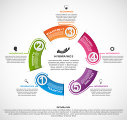 Infographics template for business presentations or information banner.