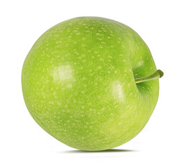 Fresh green apple isolated on white background with clipping path