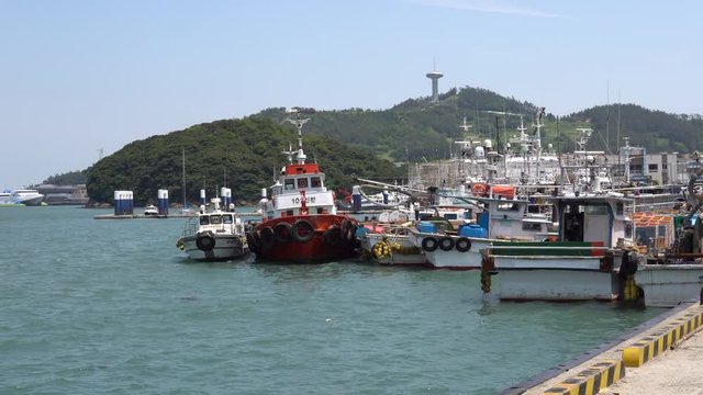 Harbour in Wando, Jeollanamdo, South Korea.