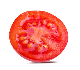Fresh tomato isolated on white background with clipping path