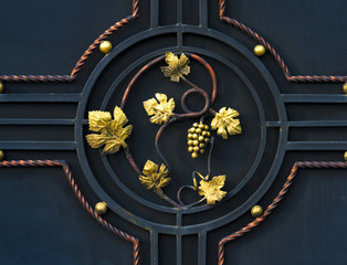 The fragment of forged metal products. close-up.