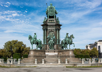 Obraz premium Maria Theresia Denkmal, 1888 in Wien, Rückansicht