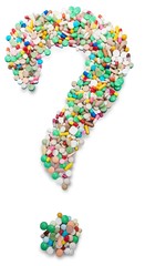 Question Mark Made of Pills