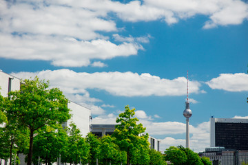 View at Television Tower in Berlin, from a center of the city