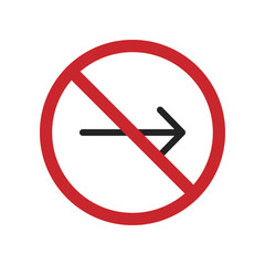 Do not turn icon. Colored icon isolated on white background. Do not turn Silhouette. Web site, page and mobile app design vector element.
