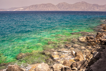 Fototapeta na wymiar Azure water of the Mediterranean Sea