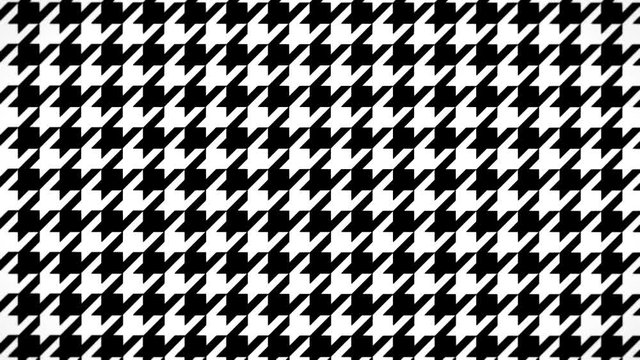 千鳥格子のモーショングラフィックス（ループ可能） - 白黒