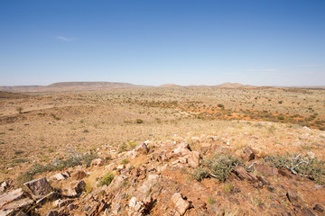 Panoramic landscape photo views over the kalahari region in South Africa