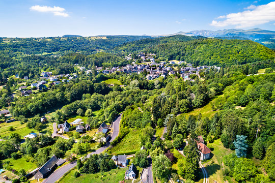 View of Murol, a village in Auvergne, France