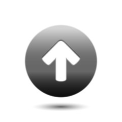 Direction arrow up icon isolated