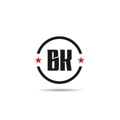 Initial Letter BK Logo Template