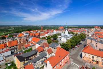 Fototapeta na wymiar Beautiful architecture of Chelmno town, Poland