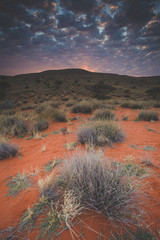 Panoramic landscape photo views over the kalahari region in South Africa