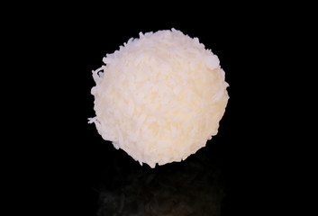 Truffle on black background