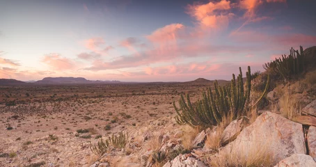 Panoramic landscape photo views over the kalahari region in South Africa