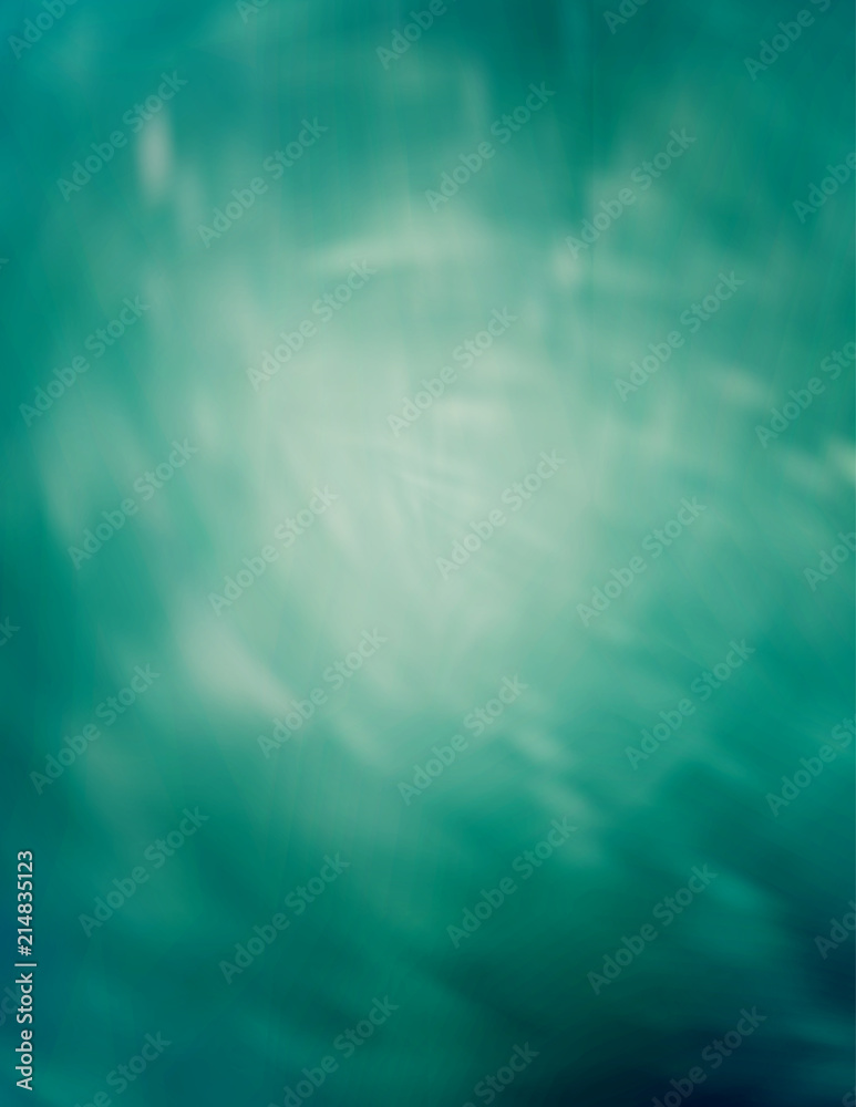 Aufkleber Depth. Abstract deep teal pattern with blurred effect. Vertical vector background