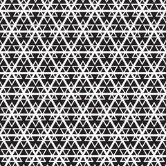 Monochrome Geometric Seamless Pattern. Black and white style pattern. Star shaped tiles. Star of David
