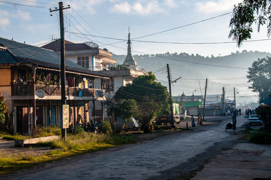 Foggy morning in Kalaw, Myanmar