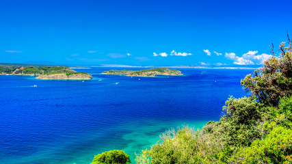 Fototapeta na wymiar view of mediterranean sea in northern Croatia, island Rab