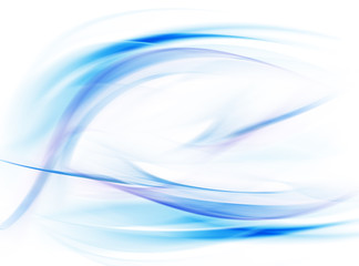 Abstract blue background, abstract lines twisting into beautiful bends