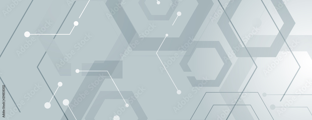 Poster Abstract geometric background with gexagon shapes